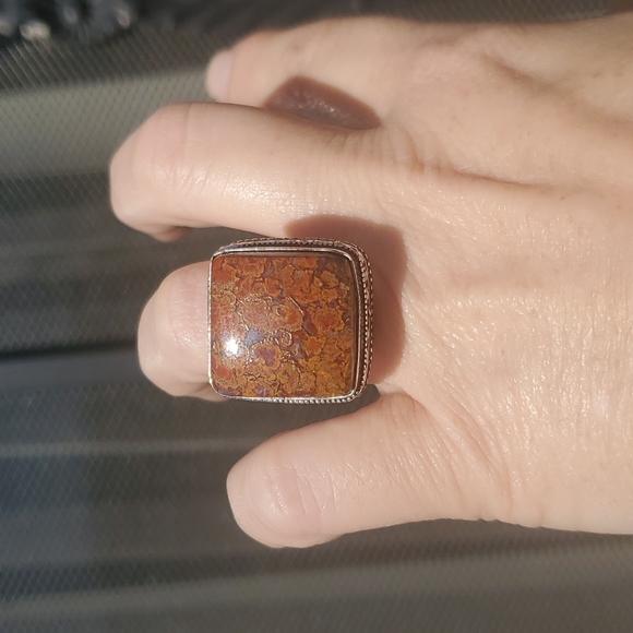 New Seam Agate 925 Silver Ring. - Picture 13 of 16
